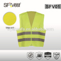 EN ISO 20471 CLASS 2 reflective safety vest ,100% polyester tricot with high visibility reflective tape